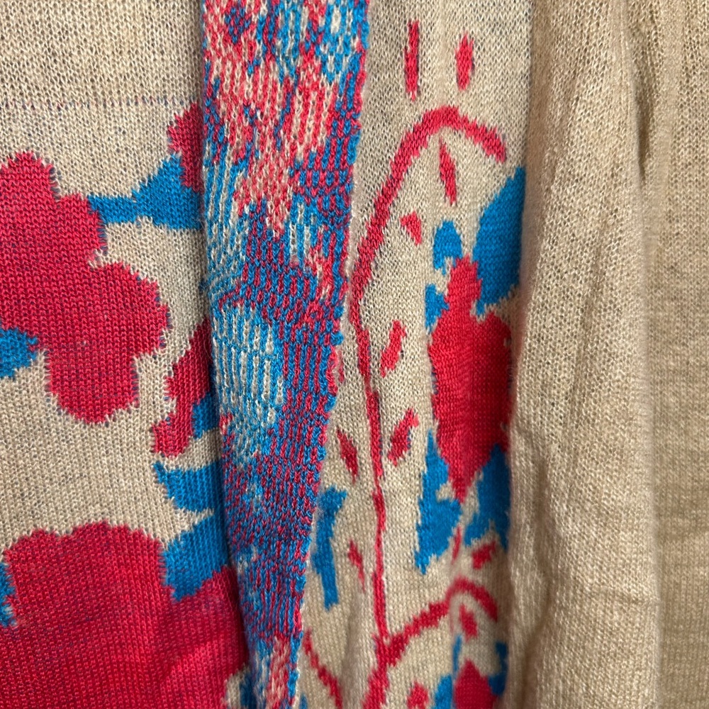 Aratta Beige and Multicolor Patterned Cardigan wi… - image 6